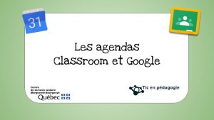 Google Agenda et agenda Classroom