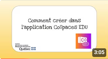 Comment créer dans l'application?